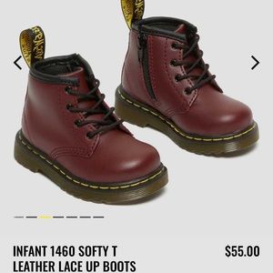 Dr. Martens cherry red “Softy T” boots